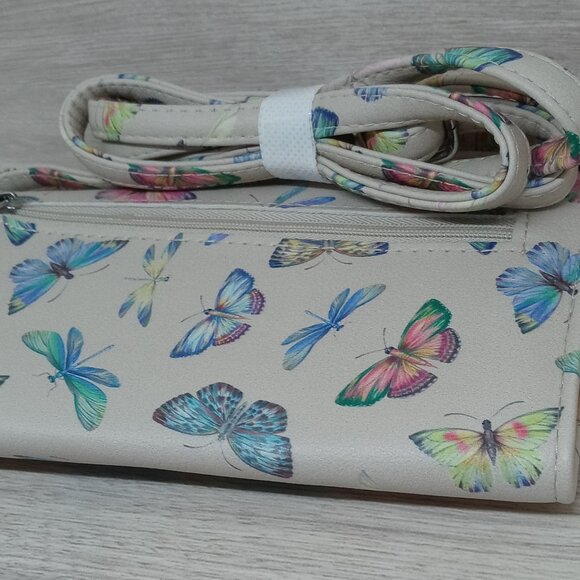 Mundi Cares Bufferfly Crossbody Purse RFID Protected/NWT - Picture 12 of 13